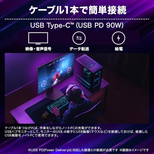 undefined LG ゲーミングモニター UltraGear OLED 32GX870A-B 31.5インチ/4K(3840×2160)/VESA Dual Mode(4K@240Hz/FHD@480Hz)/有機EL/0.03ms/DCI-P3 98.5%/DisplayHDR True Black 400/DisplayPor 2.1(DP2.1)/USB Type-C(USB PD 90W) の商品画像 3