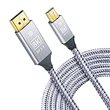 8K Mini Displayport to Displayport Cable JUSTITUDE 8K DP Cable Nylon Braided High Speed DisplayPort...