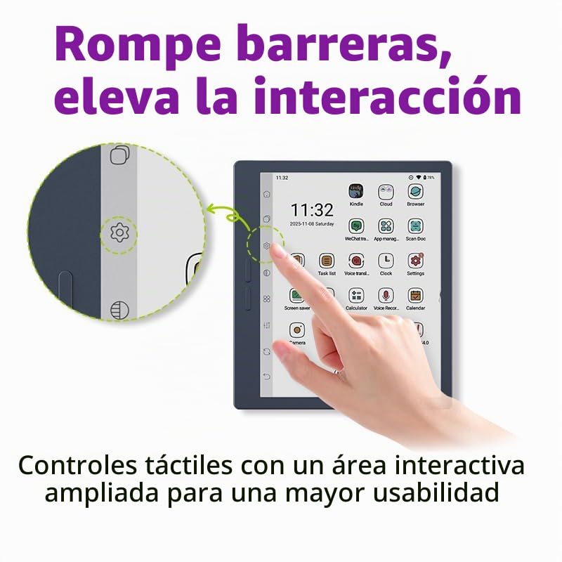 Bigme B7 Pro - Tableta electrónica a Color de 7 Pulgadas con Memoria de 8+256GB y función de teléfono 4G (Azul)