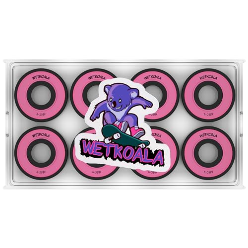 WETKOALA Rodamientos de bolas de cerámica ABEC-9 (8 unidades) para monopatines, monopatines, longboard, waveboard, scooter, etc.