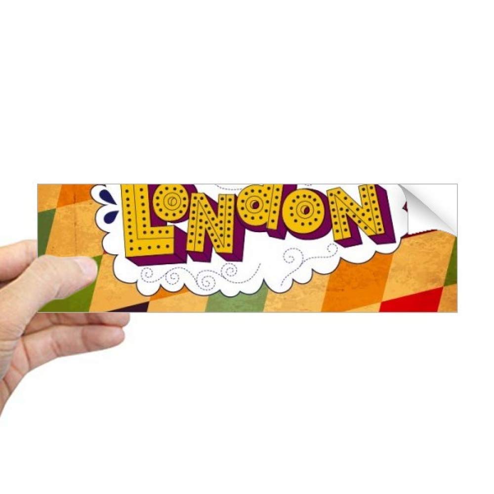 Sticker rectangulaire Love London Grande-Bretagne pour décoration de fenêtre