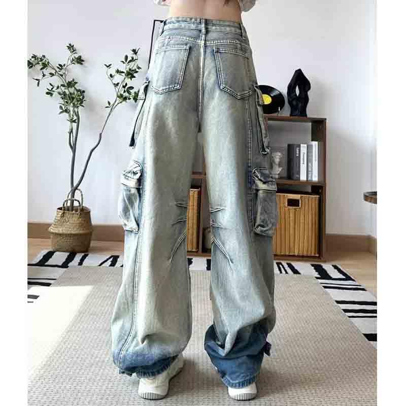 Cargo Pants Women Y2K Multi Pocket Jeans Baggy Cargo Pants Street Hip-hop Grunge Clothes2