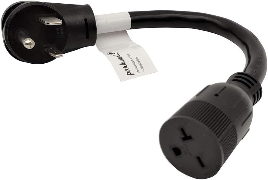 Parkworld 61575 AC Adapter Cord NEMA 6-50P to 6-20R (6-15R T-Blade) 20A, 250V, 14 inch