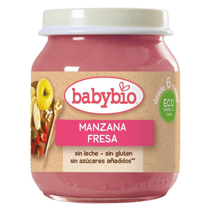 Babybio Tarrito Menú Manzana y fresa 130 g