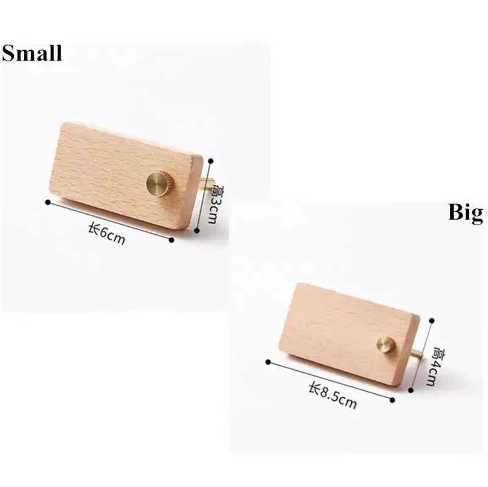 Lot de 2 petites étiquettes de prix en bois pour bijoux et boulangerie - Hêtre 60 x 30 mm