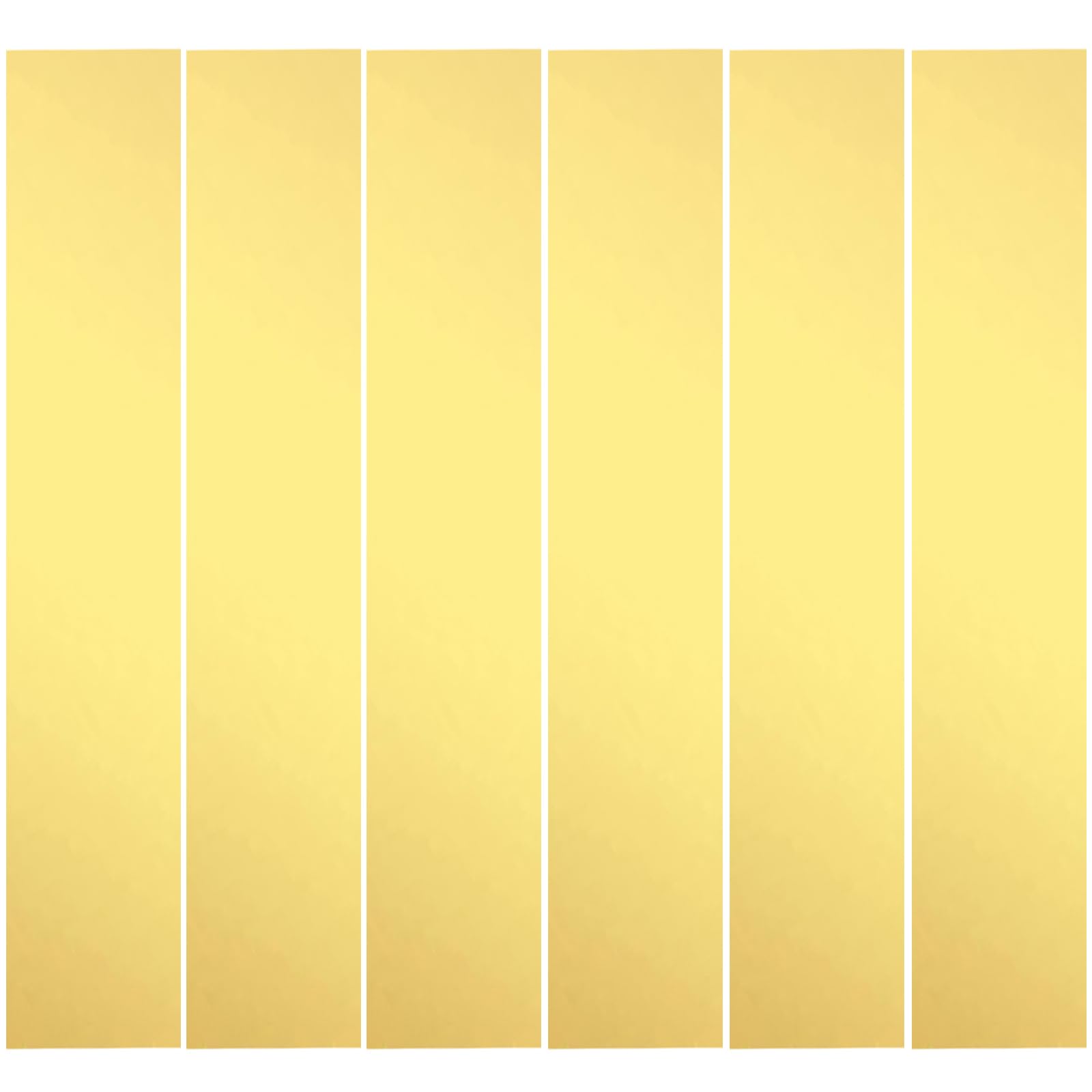 Brass Strip, Brass Shim Stock Assortment, 1" Width x 6" Length, 0.002", 0.004", 0.006", 0.008", 0.012" and 0.016" Thickness, 6 Pieces