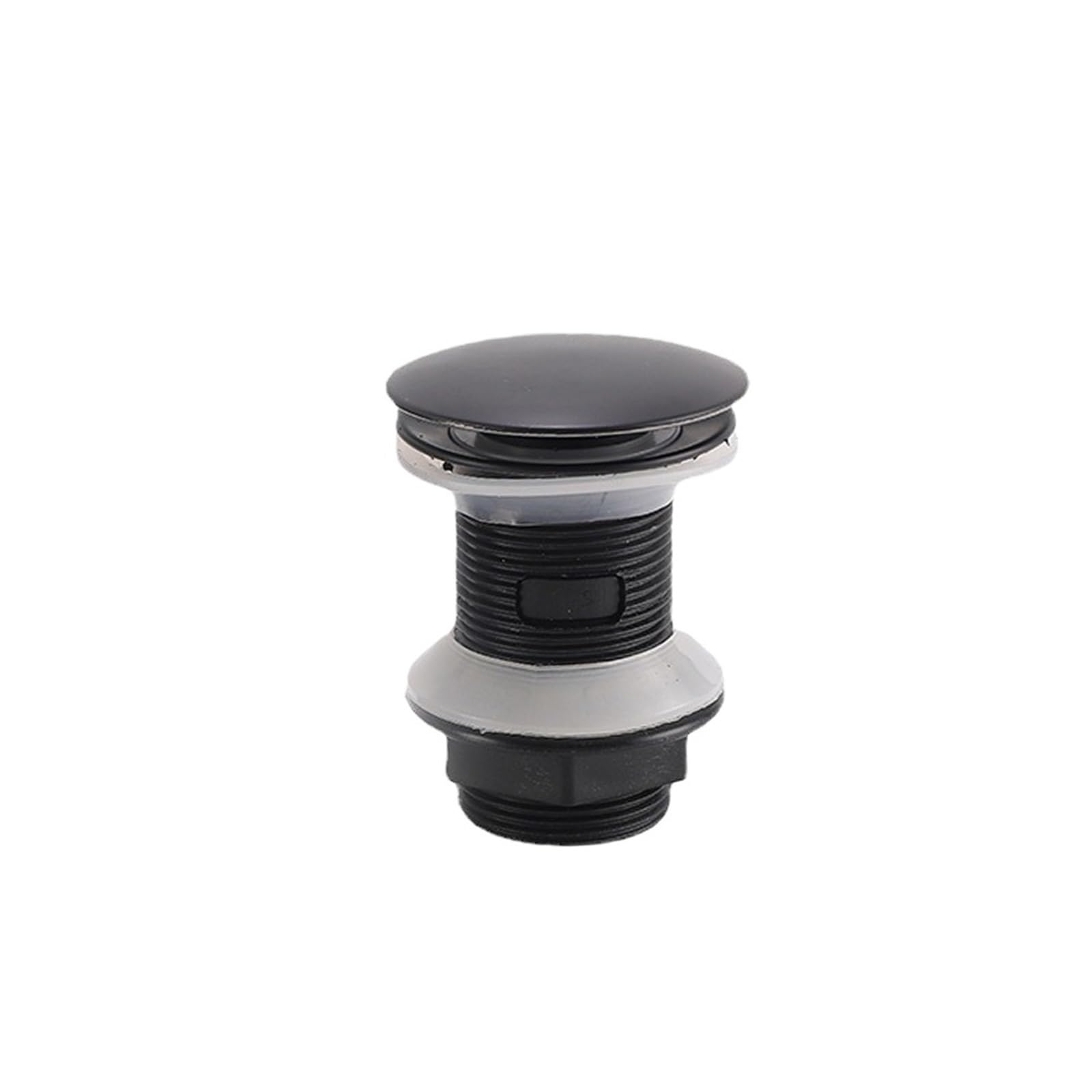 Rtbvghjik Pp Black No Hole Basin Drain Bathroom Sink Pop Up Push Open Waste Filter Stopper Set Black Washbasin Hose Accessory Toilte Renovation For Bathroom Sinks(Pp Black No Hole)