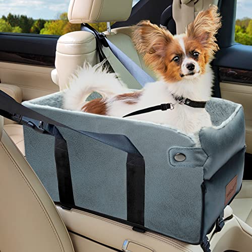 Sakgos-Dog-Car-Seat-Pet-Supplies-Portable-Console-Dog-Car-Seat-for-Small-Pets-Dog-Booster-Seats-for-Small-Dogs-Pet-Car-Seat-for-Small-Pets-Up-12lbs-Safety-Tethers-Perfect-Car-Seat-for-Dogs-Cats