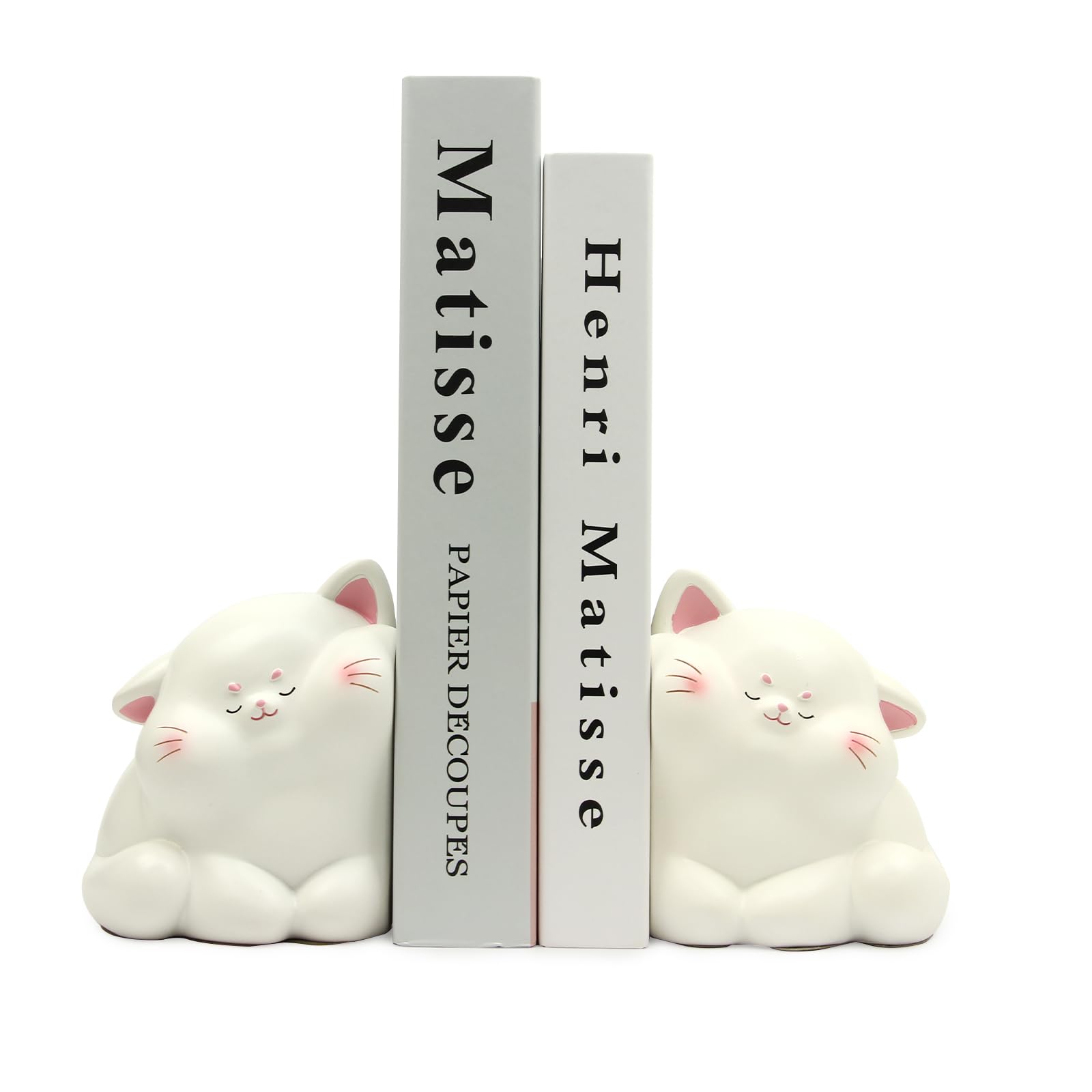 Niedliche Katze Buchstützen Kreative Harz Buchständer rutschfeste Buch Holder für Zuhause Büro Bibliothek Schule