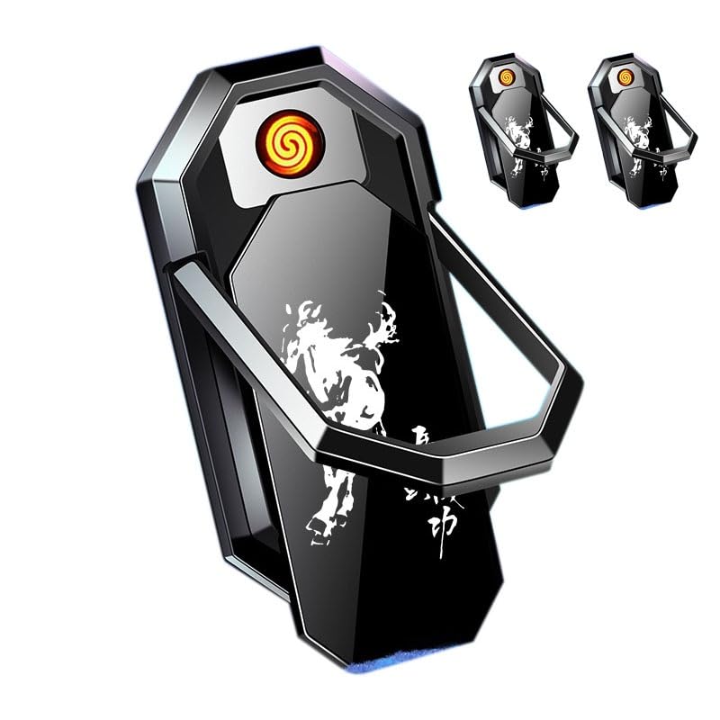 Encendedor eléctrico USB recargable 2 pack negro