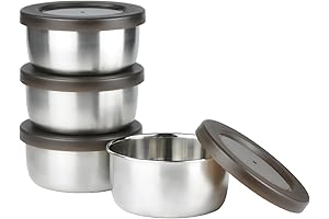 Stainless Steel 9oz Lidded Bowls for Kids, Toddlers, and Adults