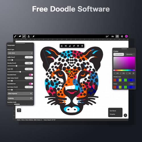 BAi The Mirror Embroidery Machine 15 Needles 20x14" Embroidery Area,1200SPM Max Speed Multi Needle Commercial Embroidery Machine for 3D Hats Clothing,Wifi Available 10" Touch Screen