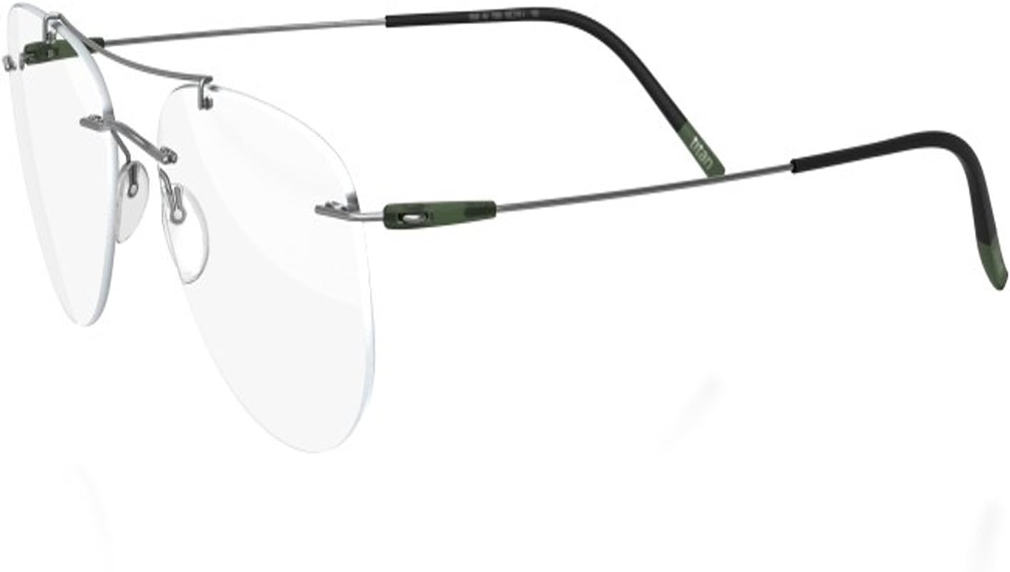 Silhouette Eyeglasses DYNAMICS Colorwave 5500 with DEMO lens (ruthenium/palm 60mm-18mm-145mm, one color)