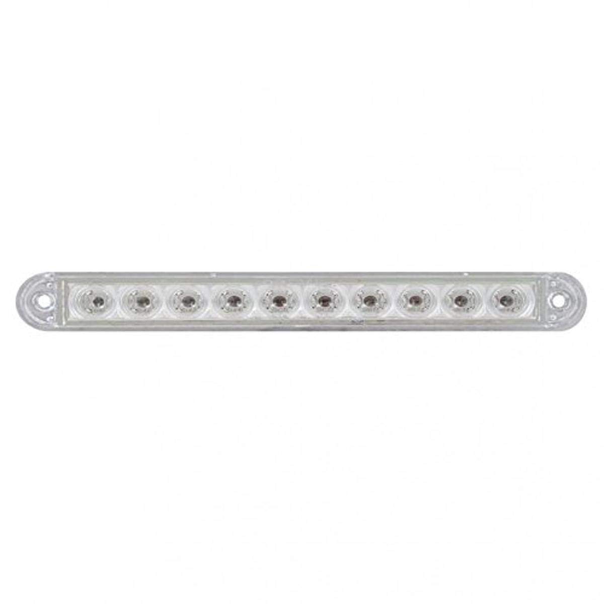 United Pacific10 LED 6 1/2" Turn Signal Light Bar - Amber LED/Clear Lens, 39686B