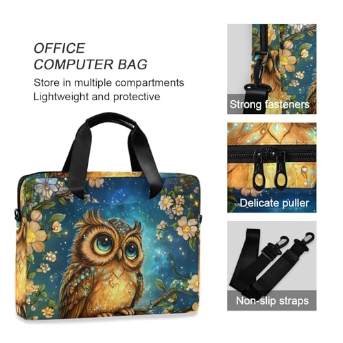 Maletín para laptop ALAZA Owl Cherry 13-15.6 pulg miniatura 5