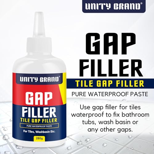 Image of UB Unity Brand Wall Repair Paste Tube Waterproof Crack Filler for Walls & Tiles Gap Filler | White Cement Sealant & Joint Repair Paste | Tile Grout Repair Waterproof for Bathroom & Wall Cracks (560 g)