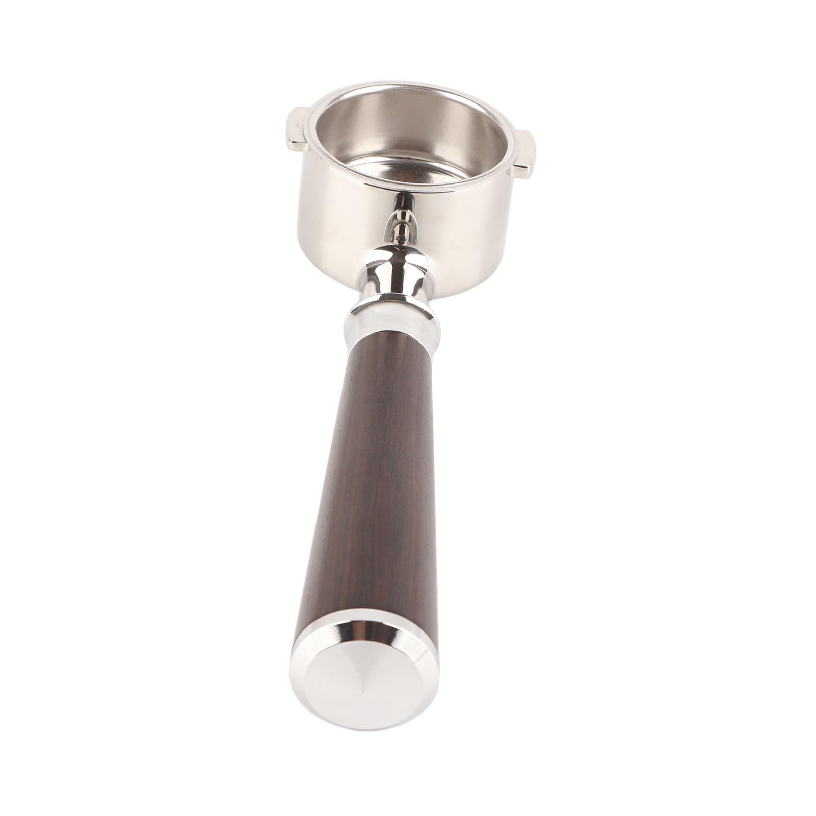 Portafiltro professionale per caffè senza fondo da 51 mm Portafiltro rimovibile in acciaio inossidabile con manico in legno premium per macchina per caffè espresso ECO310 R (Tipo A Ramo di
