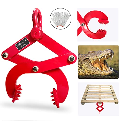 Pallet Puller 2T/4409lbs Capacity Heavy Duty Steel Single Scissor for Pulling Pallets, Woods and Other Things Easily, 8 Inches Bigger Jaw Opening Pallet Grabber by BONOOTH - Used condition - US$50.78