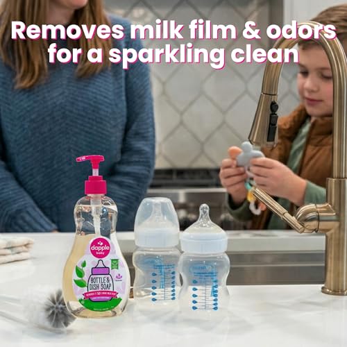 Image of Dapple Baby Lavender Bottle & Dish Soap - 16.9 fl oz - Plant-Powered Cleaner for Baby Bottles, Pump Parts, and Sippy Cups