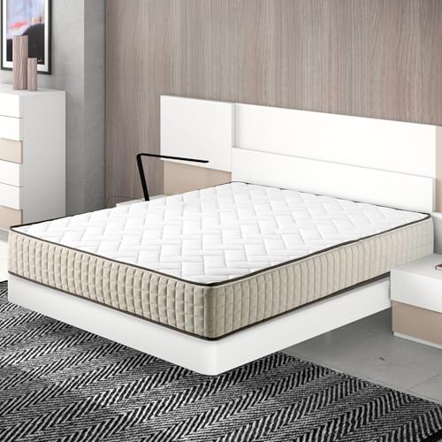 ECO DE Colchón 160x200 cm Firme – Altura 25 cm Desenfundable – Colchon de Espuma HR Alta Resiliencia y Fibra Transpirable Antiacaros – Funda Lavable Hipoalergénica con Cremallera –Fabricado en España