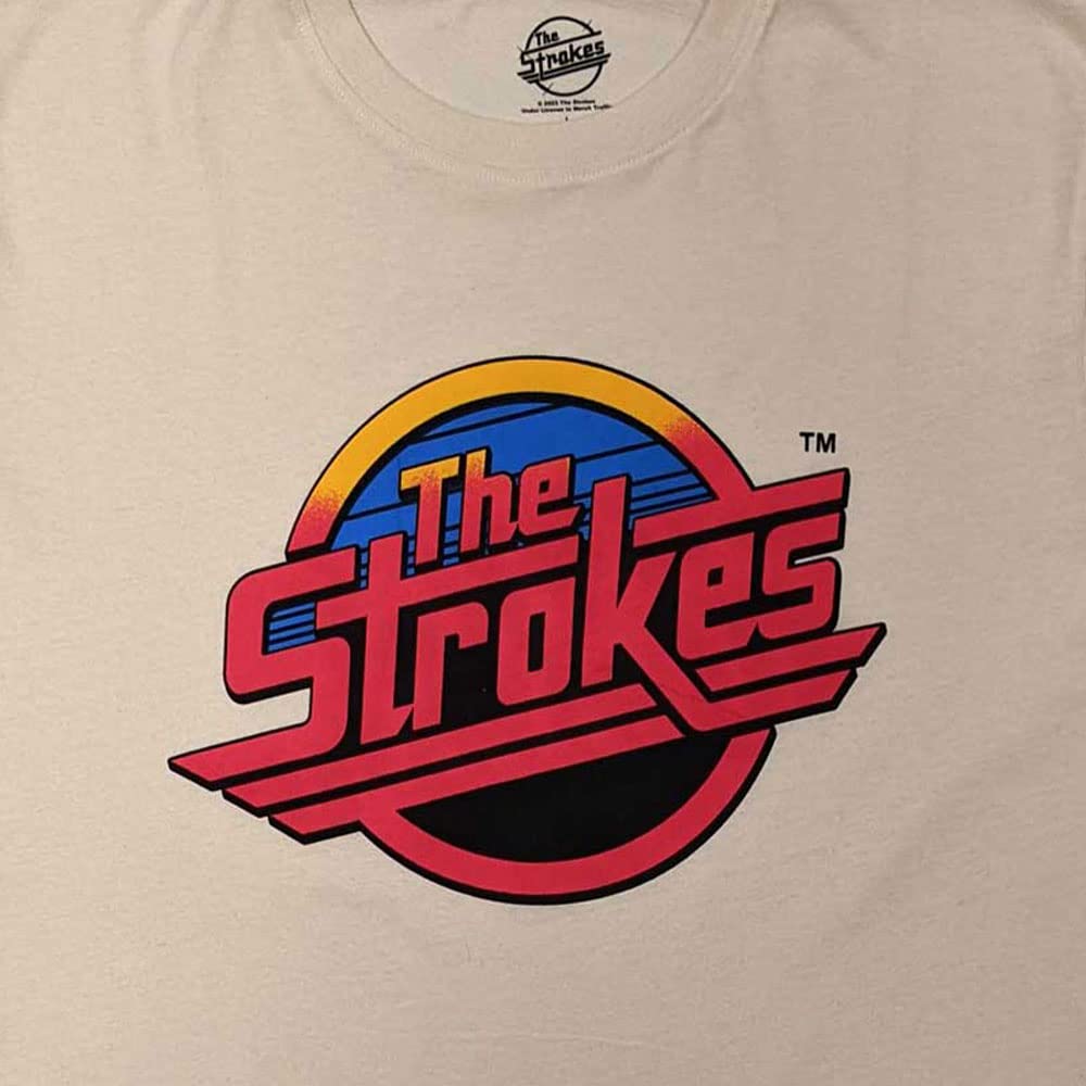 The Strokes T Shirt Rouge Band Logo Nouveau Officiel Unisex Natural