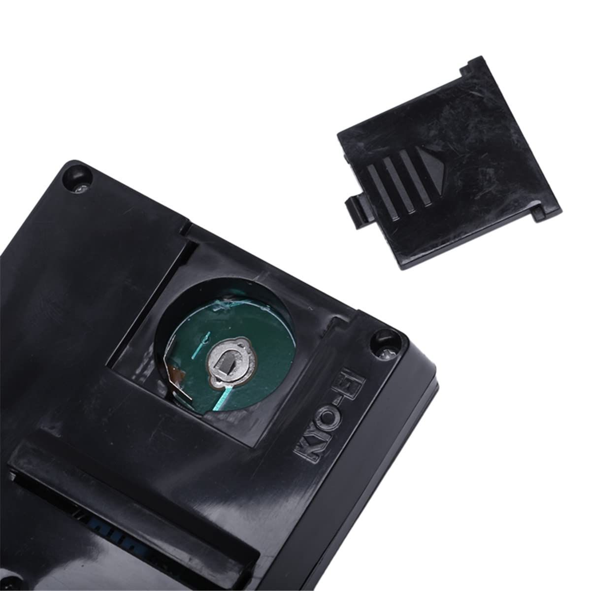 Riloer Termómetro de coche, termómetro e higrómetro digital LCD, meteorológico, monitor de batería y alarma, reloj digital, 120x60x20mm, negro