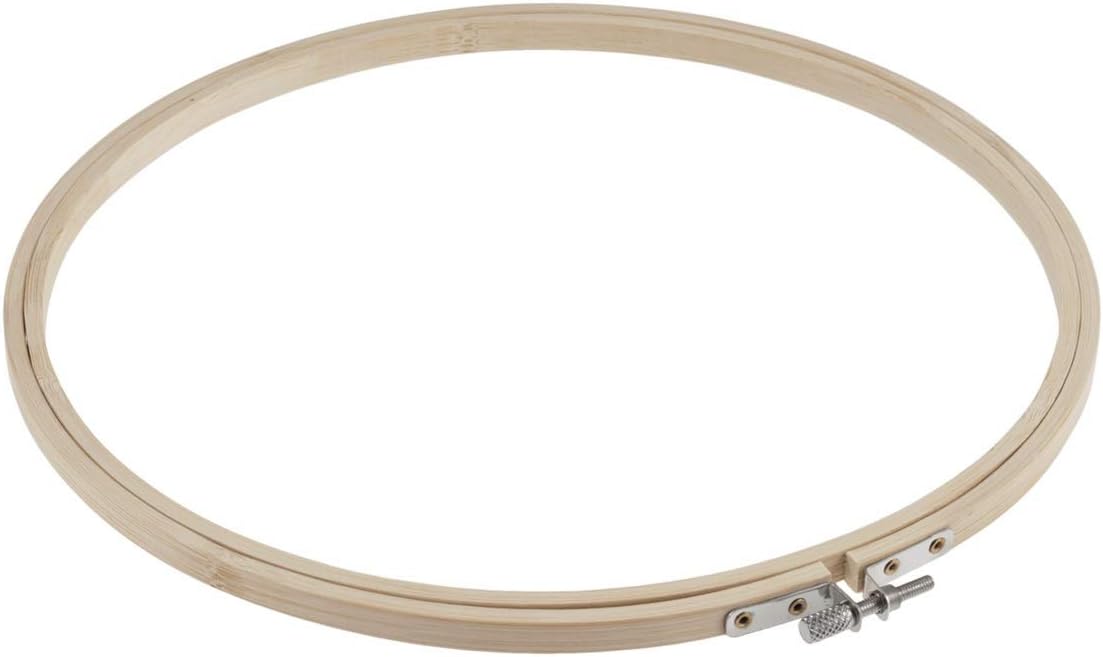 Bamboo Embroidery Hoop - Cross Stitch Sewing Flower Ring - Size Choice 4" - 14" (10" (25cm))