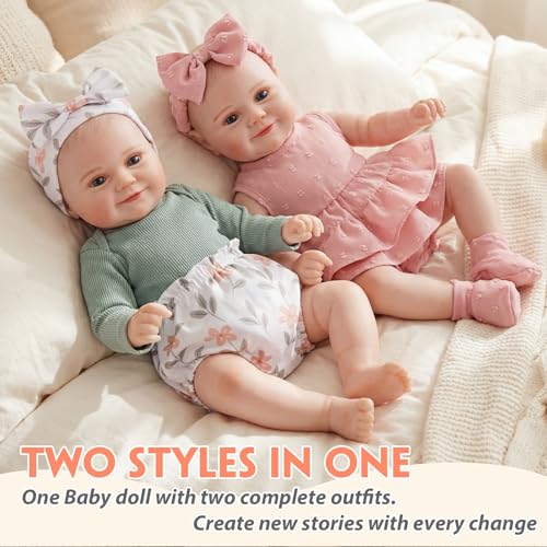 Muñeca Reborn 20" con Dos Conjuntos de Ropa, Realista miniatura 3