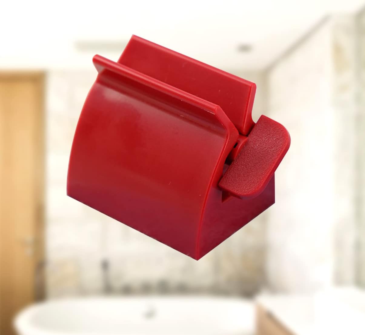 Plastic Toothpaste Squeezer for Bathroom Home Use, Red ABS Roller image 4