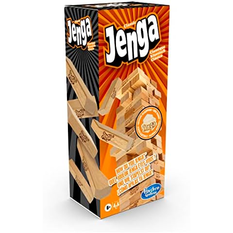 Hasbro Gaming Jenga Classic, children's game that promotes the speed of reaction, from 6 years Cover