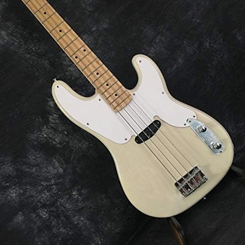 SLFDXDP Electric Guitar Jazz Instrument 4 String White Low Electric Guitar Guitar String Acoustic Steel Steel String Guitar (Size : 40 inches)