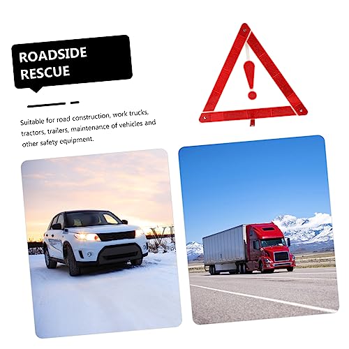 2 triángulos de advertencia plegables para auto miniatura 3