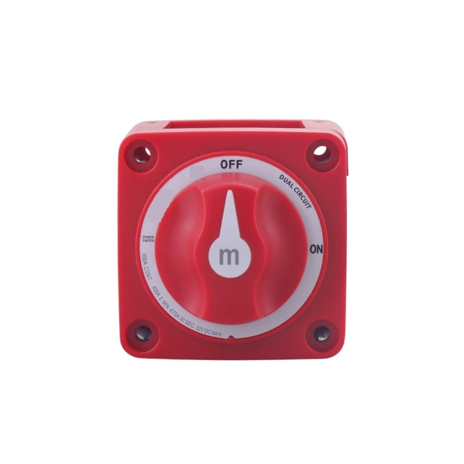 Cortador de circuito rojo 6010, interruptor giratorio de desconexión de aislador doble de 2 posiciones, 32V CC, 300A
