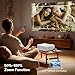 Sunys Projector with WiFi and Bluetooth, Native 1080P Full HD, Portable Movie Projector Compatible with Android/iOS/HDMI/USB (Textured Grey)