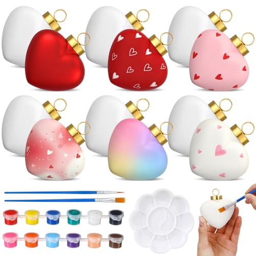 Chunful 11 Pcs Valentine's Day Heart Ceramics to...