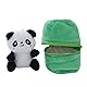 OFGAOO Panda schlüsselanhänger plüsch, 11cm Kawaii Kuscheltier Panda Schlüsselring Keychain Panda Anhänger für Handyanhänger Cartoon-Panda ausgestopftes Panda Plüschtier