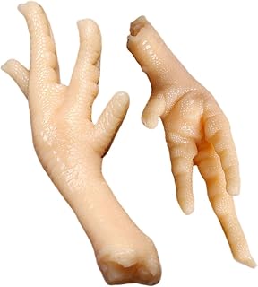 Milisten 2pcs Artificial Chicken Feet Shape Imitation Food Ornament Chicken Decor for Party Kitchen Photo Shooting