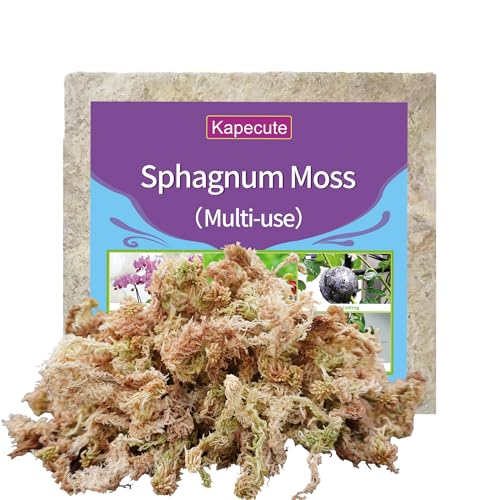 Kapecute 5oz Sphagnum Moss for Plant Propagation, Great Orchid Potting Mix, Help with Maintain...