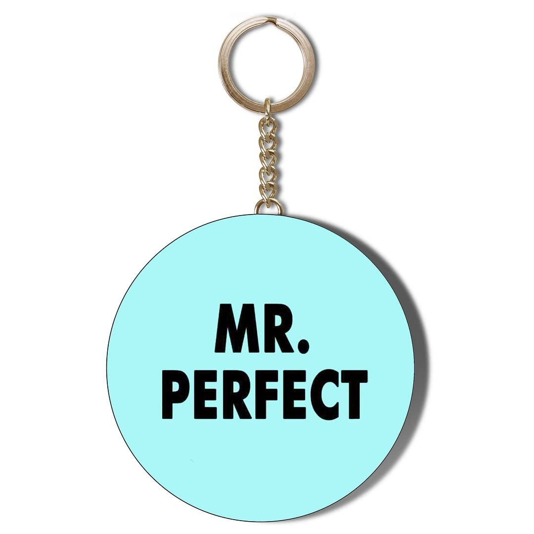 Gift Insanity White Mr Perfect Blue 55Mm Keyring Bottle Opener