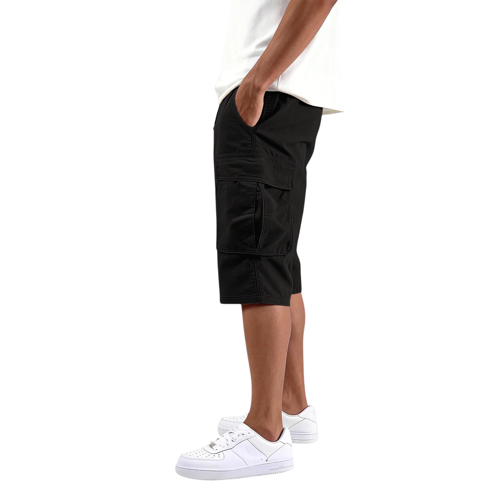 Shorts et Bermudas Homme Décontracté Chino Coton Jogging Court Homme Short Cargo Ete Bermuda Pantalon avec Poches - 3