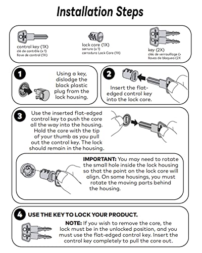 Image of TIKSCIENCE Lock Cores Fit for Thule Car Racks System and Accessories, One-Key System Lock Cylinders for Car Rack Bike Rack and Other Equipment, 4 Pack
