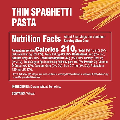 Image of Rao's Homemade Spaghetti Pasta, 16oz, Traditionally Crafted, Premium Quality, From Durum Semolina Flour, Traditional Bronze Die Cut, Imported from Italy (Pack of 2)