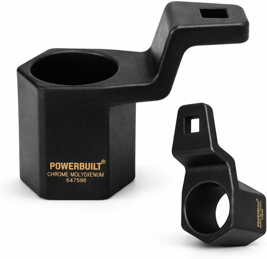 Powerbuilt Crankshaft Crank Pulley Removal Tool, 50mm Holder, Remover and Installer Socket Wrench, Honda and Acura - 648796,Black