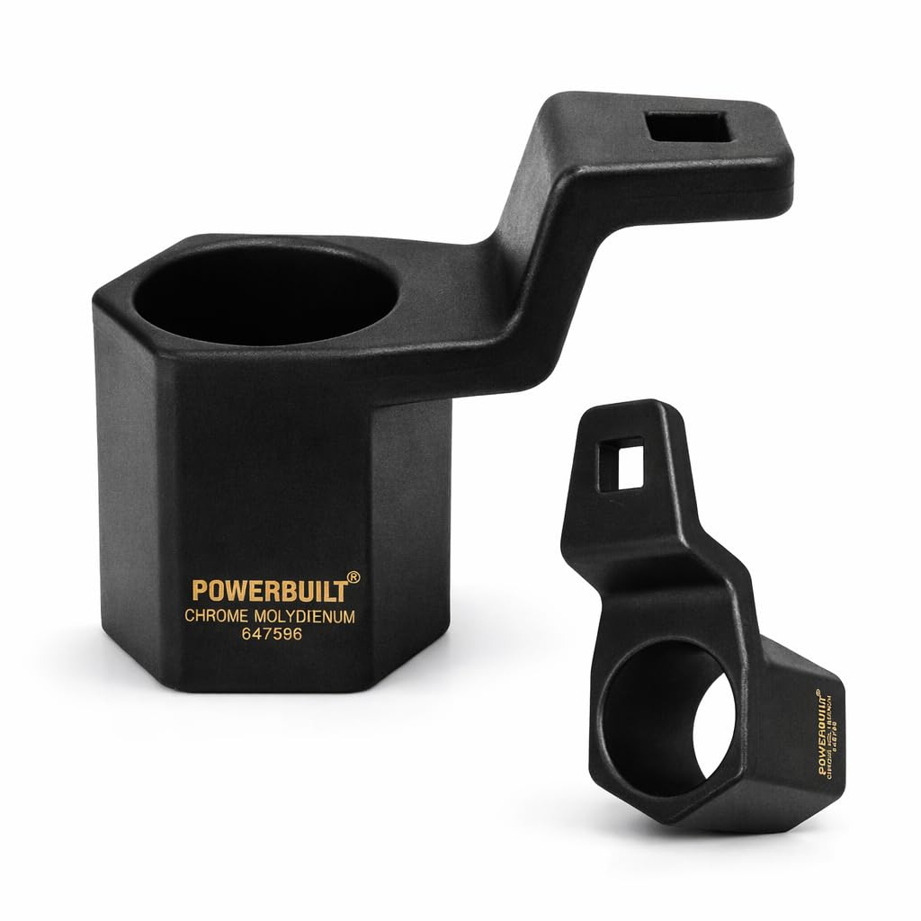 Powerbuilt Crankshaft Crank Pulley Removal Tool, 50mm Holder, Remover and Installer Socket Wrench, Honda and Acura - 648796,Black