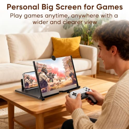 Image of 3D HD Screen Magnifier & Phone Holder - Screen Expander and Amplifier for All Smartphones with Eye Protection