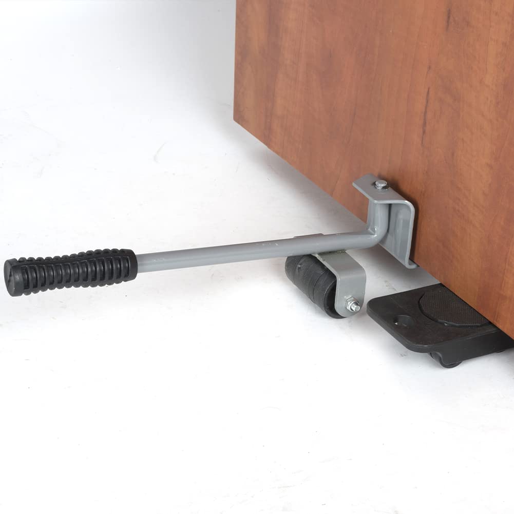 Set 4 Ruote Per Spostare Mobili Pesanti - Sollevatore E Rialzi - Fino A 1200 Kg - Traslochi Senza Fatica