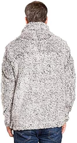 True Grit Mens Frosty Tipped 1/4 Zip Pullover Charcoal (XS)