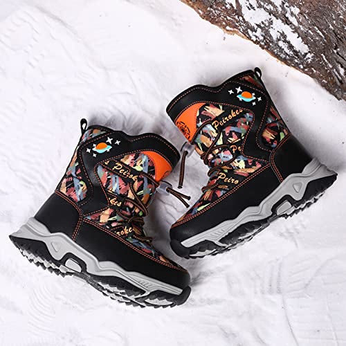 sfdgfhyf Windproof Shoes Toddler Children Boots Camouflage Snow Boots Girls Boys Outdoor Boots Non Slip Warm Boots Cotton4