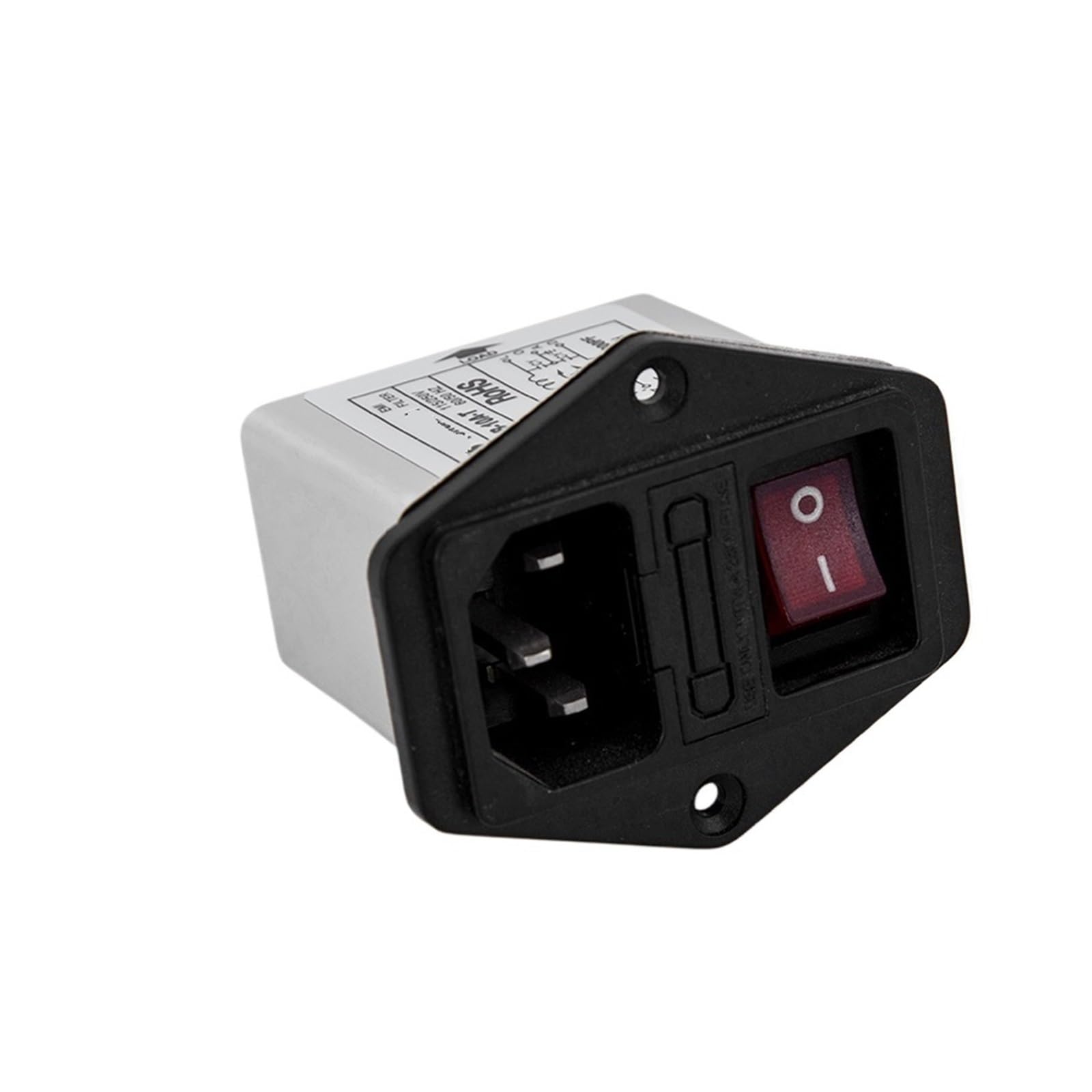 Filtro de potencia CW2B-10A-T tres en uno con interruptor rojo y toma monofásica