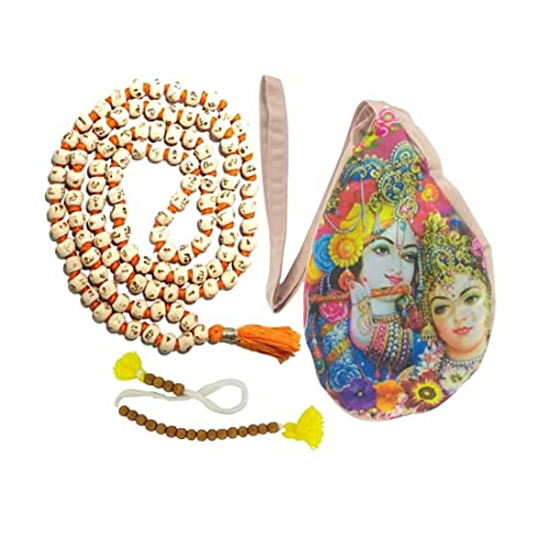 Aashita Creations Japa Mala Bag With Mantra Chanting Tulsi Japa Mala/Prayer Rosary With Mala Counter